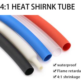 1M ID 4 6 8 12 16 20 24 32 40 52 mm Heat Shrink Tube with Glue Adhesive Lined 4:1 Dual Wall Tubing Sleeve Wrap Wire Cable kit