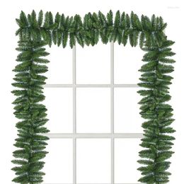 Decorative Flowers Christmas Garland PVC Artificial With Pinecones Wreaths For Xmas Party Fireplaces Stairs Year