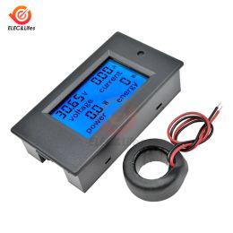 AC 80V-260V 100A 50A 20A Digital Voltmeter Ammeter Wattmeter Power Energy Meter 12V AMP Volt Tester Detector DC 6.5-100V CT Coil