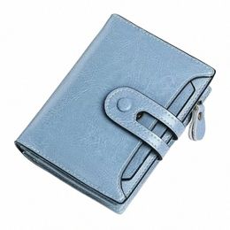 loerss Genuine Leather Women Wallets Luxury Pocket Purses With Zipper Simple Soft Ladies Mini Wallet 2023 New Design Card Holder l8Pr#