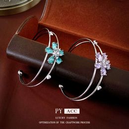 Bracciale in due strati a doppio strato di fiore coreano, braccialetto alla moda dolce, design semplice e unico, centinaia di paia di artigianato per donne