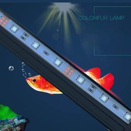 Aquarium LED Bar Light Waterproof Fish Tank Light 32/46/52CM Color Changing Underwater Lamp Aquariums Decor Lighting EU Plug