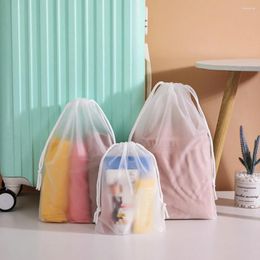 Storage Bags 4pcs Waterproof Dust Drawstring Bag Transparent Clothes Underwear Shoes Organizer Pouch Travel Cosmetic