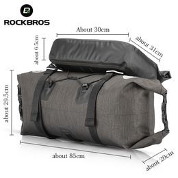 ROCKBROS Waterproof Bicycle Front Bag Big Capacity Tube Bags MTB Cycling Handlebar Bag Front Frame Trunk Pannier Bike Accessory