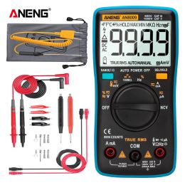 AN8008/AN8009 Digital Multimeter 9999 Counts True-RMS Transistor Capacitor Tester Auto Electrical Rm409b Lo Z Temp Metre Test