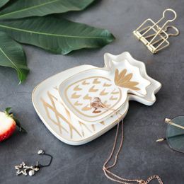 Ceramic Plate Dish Small Flamingo Cactus Donut Cake Decorative Candy Porcelain Plate Jewelry Storage Tray Ring Dish Tableware