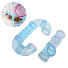 U-Tube Hamster Tunnel DIY Pipeline Plastic Training Playing Tool External Connected Tunnel Toys Small Animal Cage Accessories