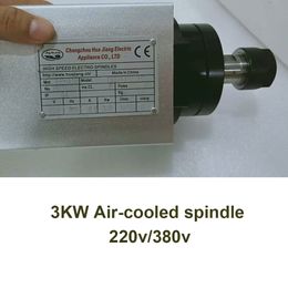 3KW 220V /380V Air Cooled Spindle 80mm ER20 Router Milling Tools CNC Spindle Motor For CNC Milling Machine