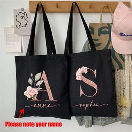 Personalised Custom Name Bridesmaid Team Bride Tote Bag Women Shopper Handbag Girl Shoulder Shopping Bag Lady Canvas Bag 240322