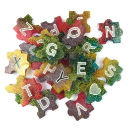 English Alphabet Puzzle Epoxy Resin Mould Letter Keychain Jewellery Pendants Silicone Mould for DIY Resin Crafts Casting Tools