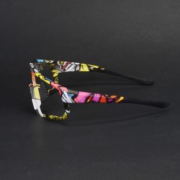 New Printing Clear Photochromic Outdoor Cycling Sunglasses UV400 Bicycle Sports Glasses Men Women Riding Bike Eyewear