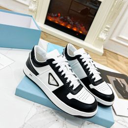 Designer Women Prads Skate Shoes Downtown leather Sneakers Fabric Lace Up Woman Flat Training Running Shoe 54