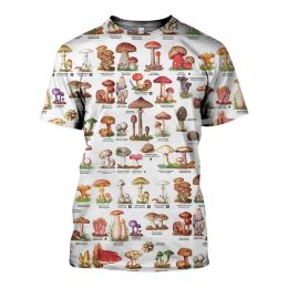 Tessffel Mushroom Hipple Psychedelic Trippy Tattoo Colourful DPrint Summer Unisex Streetwear Short Sleeves T-Shirts Men/Women A2