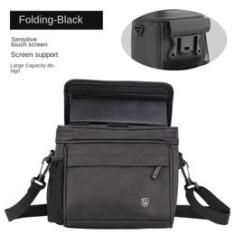 Front Handlebar Bike Bag Waterproof Bicycle Pannier Large Capacity Bike Accessories Cycling Shoulder Backpack Phone Support Bag