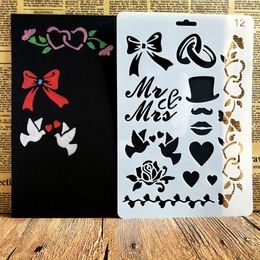 Reusable Stencil Airbrush Painting Template Art DIY Home Decor Scrap Booking Album Crafts Stencil Airbrush Hollow Paint New