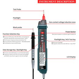 HANMATEK Multimeter Auto-Ranging Digital Multimeter, Electrical Tester with NCV, Live Line Digital Testers with LCD Backlight