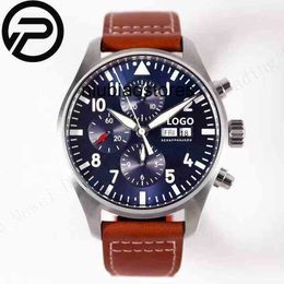 Watch Luxury Boutique Factory 43mmeta Mechanical Movement Waterproof Luminous 3777 Series Chronograph Designer Waterproof Wristwatches