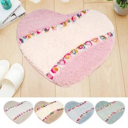 Bath Mats Cute Flower Shaped Mat With Fast Water Absorption Ability Washable Anti-Slip Front Door For Home Bathroom Decor