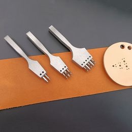 Leather Craft 3/5 Holes Puncher Diameter 1mm+3mm precise Round hole brogue style cutting Tools