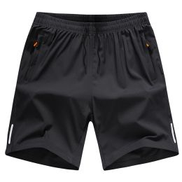 Kids Boys Loose Sport Shorts Bottoms Elastic Waist with Drawstring Zipper Pockets Bermuda Shorts for Running Cycling