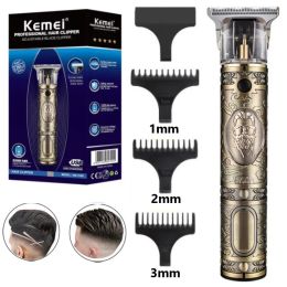 Trimmers KM700B Electric Pro Li Clippers Barber 0mm Hair Trimmer Professional Haircut Shaver Carving Hair Beard Machine Styling Tool