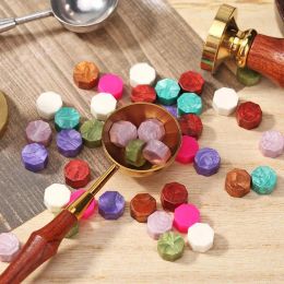 100Pcs Seal Stamp Wax Vintage Wax Seal Stamp Tablet Pill Beads for Envelope Wedding Wax Seal Ancient Sealing Wax