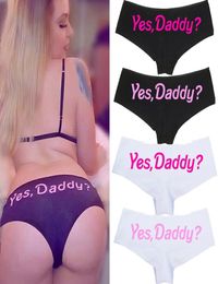 Women Sexy Lingerie Gstring Briefs Underwear Panties T string Thongs Knickers Yes Daddy Letters Printing Sexy Women Panties1960617
