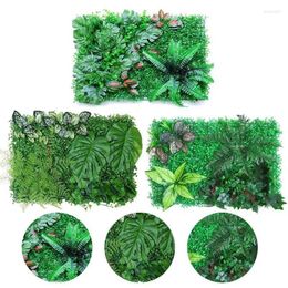 Decorative Flowers Artificial Plant Wall Reusable Grass Backdrop Panel Decor Privacy Hedge Screen Sun Protected For Outdoor Indoor