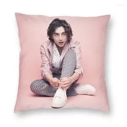 Pillow Timothee Chalamet Cover 45x45cm Home Decorative Printing 90s TV Actor Throw For Car Double-sided