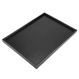 Kung Fu Tea Serving Tray 5 Sizes Black Rectangular Wooden Tea Tray Green Tea Board Puer Tea Trays Storage Tea Accessories