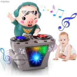 Electric/RC Animals Baby toy music toy DJ pig baby pet pig toy with music LED light dance toy baby toy 6 to 12 months 18 months toyL2404