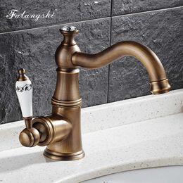 Basin Faucet Black Bronze Hot and Cold Bathroom Wash Basin Faucet Gold Vessel Sink Mixer Faucet Swivel Ceramic Handle WB1068