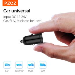 PZOZ USB Car Charger 2.4A Mini Quick Charge Fast Car USB Charger For iPhone Xiaomi Huawei Mobile Phone Adapter Universal Charger