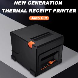 Printers ZJ8360 80mm Thermal Receipt Printer Machine Automatic Cutter Restaurant Kitchen POS Printer USB LAN Bluetooth