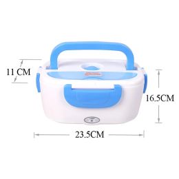 Electric Heating Food Grade Container, Portable Warmer for Kids, Bento Lunch Box, 4 Buckles, Dinnerware Sets, Cable Line, 220V,