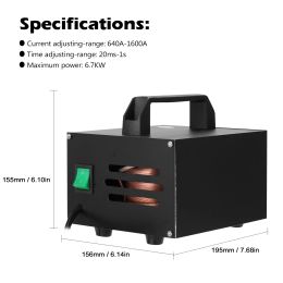 CX4500 Microcomputer Spot Welding Machine Set 20ms-1s Adjustable 640-1600A Current Adjustment for 0.25mm Nickel-clad Steel Plate