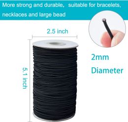 1/2/2.5/3/4/5/6MM White/black High-Quality Round Strong Elastic Rope Rubber Band Sewing Garment Craft DIY Sewing Accessories
