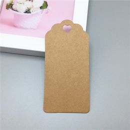 100pcs 9.5x4.5cm Hollow Colorful decor Card Multi-style Scallop Head Gift Packaging Hang Tag Blank Price Paper Labels