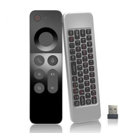 Box W3 2.4G Wireless Voice Air Mouse Remote Controller Mini Keyboard For Android TV BOX Windows Remote With USB Receiver