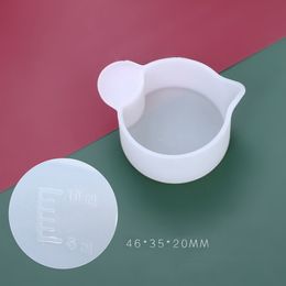 6pcs Non-Stick UV Resin Silicone Molds Reusable Stir Stick Shaker Handle Handmade DIY Jewelry Making Tools Kit Measuring Cup Set