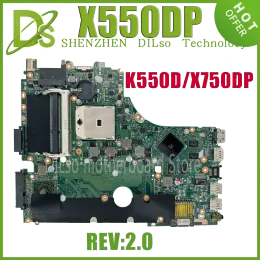 Motherboard KEFU X750DP Mainboard For ASUS X750DP K550D X550D K550DP X550DP Laptop Motherboard Rev2.0 X750DP Mainboard EDP or LVDS 100% Test