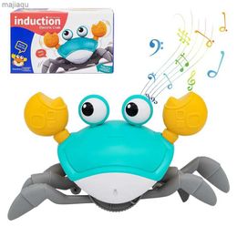 Electric/RC Animals Interactive Crab Toy Baby Creative Crab Escape Electronic Toy Animal Pet Escape Music Toy Gift Direct ShippingL2404