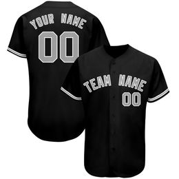 Custom Baseball Jersey Personalized Print Team Name&Numbers Men Fit Casual Daily Wearing Button-down V-neck Shirts Best Gift
