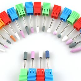 1Pcs Ball Nail Drills Bit Corundum Milling Corundum Cutters Ceramic Stones File Manicure Rotary Burr Nail Polish Tools Accessory