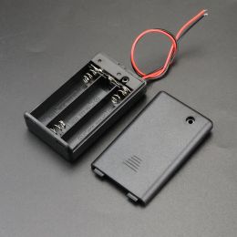 AAA Battery Holder Case Box With Leads ON/OFF Switch Cover 2 3 4 Slot Standard Battery Clip Holder For DIY Battery Compartment