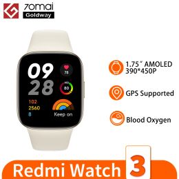 Watches Xiaomi Redmi Watch 3 Smart Watch 1.75'' AMOLED Screen 60Hz Blood Oxygen 12 Days Battery life Heart Rate Monitor GPS SmartWatch
