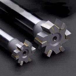 Carbide T-Slot Milling Cutter for Metal Welded YG8 Alloy Cutters for CNC Tungsten Steel Straight Shank End Milling Tools