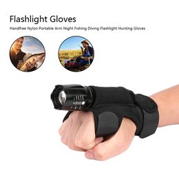 Light Holder Soft Glove Soft handmount for Diving Underwater Led Torch Flashlight Wrist Glove for Hunting Water Sports