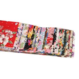 Fabric Strips Roll Jelly Fabric Bundles Fabric Quilting Strips Roll Up Flower Precut Patchwork With Assorted Patterns