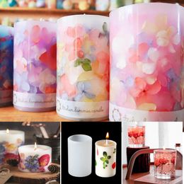 DIY Candle Resin Mold Cylindrical Geometry Wax Mold Handmade Aromatherapy Crafts Epoxy Resin Casting Mold Home Decoration